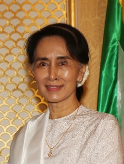 Aung San Suu Kyi. By Foreign and Commonwealth Office [CC BY 2.0] via Wikimedia Commons