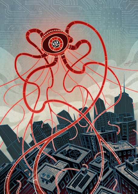 "NSA Monster." Illustration by Thorsten Erdt. terdt.blogspot.com/2013/08/nsa-monster.html