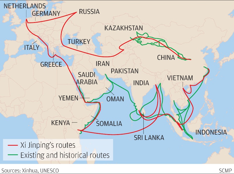 ‘One Belt, One Road,’ a planned modern Silk Road with China at its heart