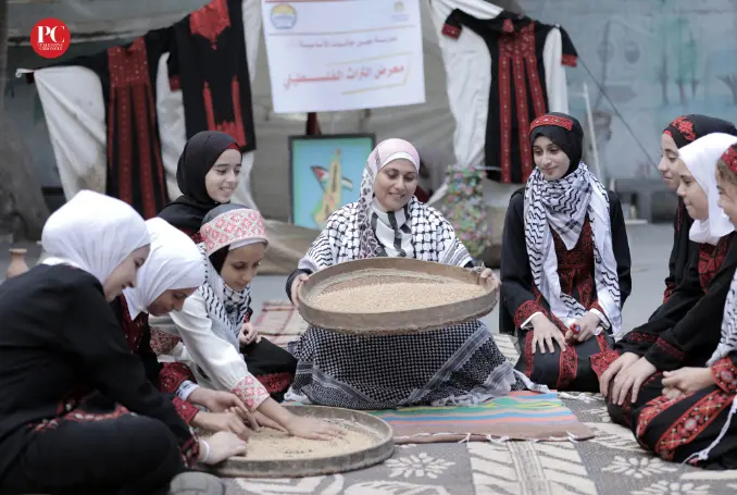 Palestinian children take part in activities to revive Palestinian Heritage Day in Gaza. (Photo: Mahmoud Ajjour, the Palestine Chronicle)