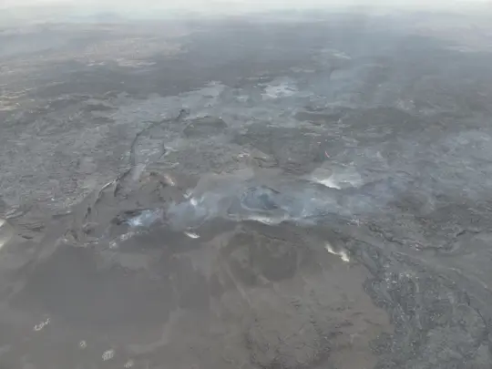 Photo Sept. 5 of the two craters. No activity is visible. (Photo: Public Safety/Björn Oddsson)