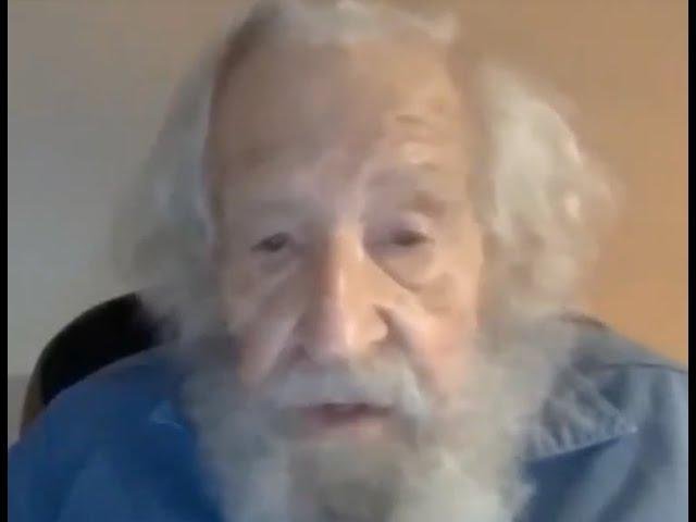 Noam Chomsky Zoom screenshot 2023
