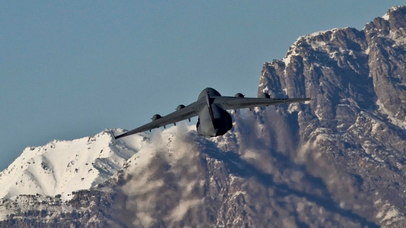 Photo Description: A C-17 departing Bagram Air Base, Afghanistan  Photo Credit:&nbsp;Matt Hecht&nbsp;via flickr