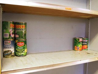 Empty Shelves in Foodbank